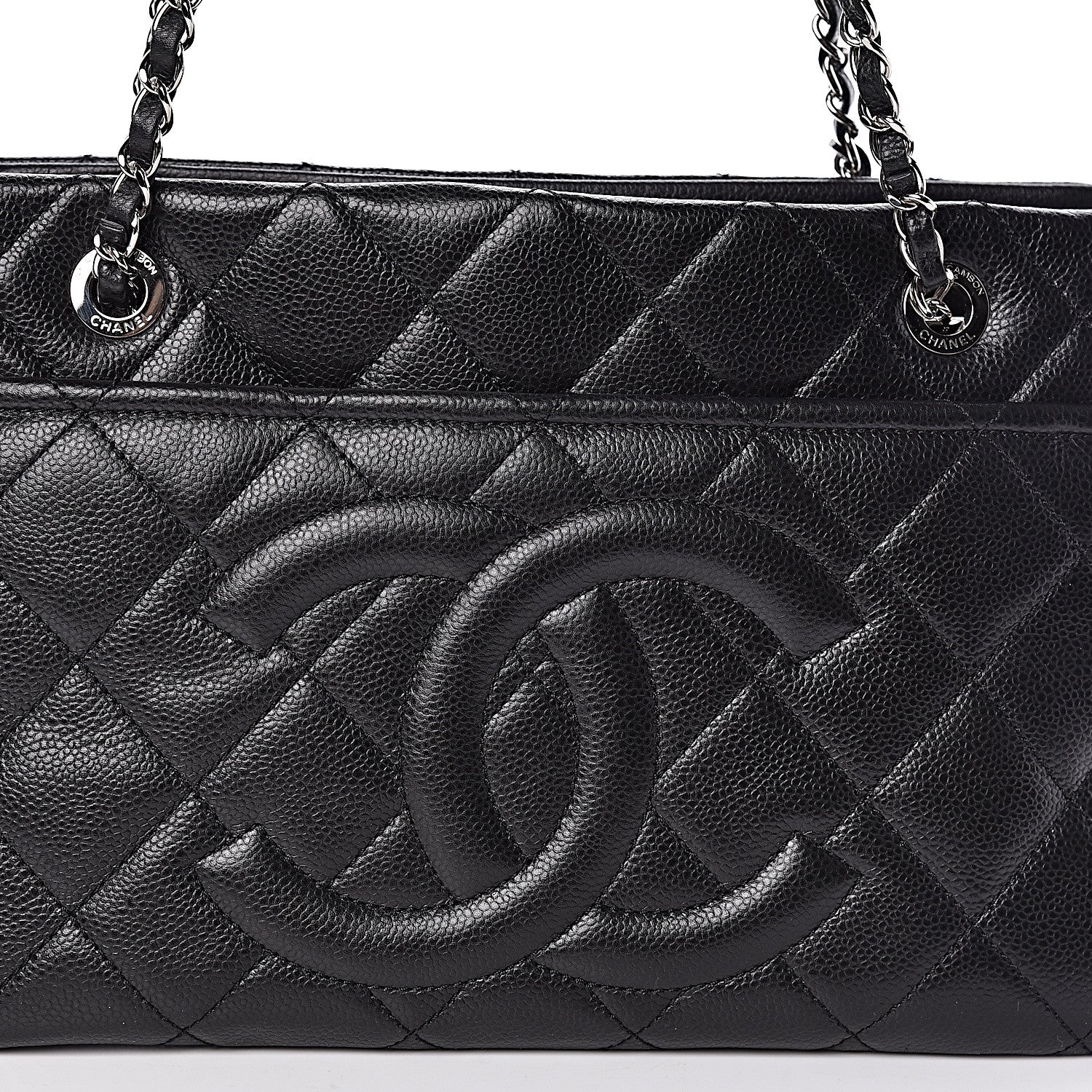 Chanel Caviar Quilted CC Timeless Soft Tote Black 10 of 10