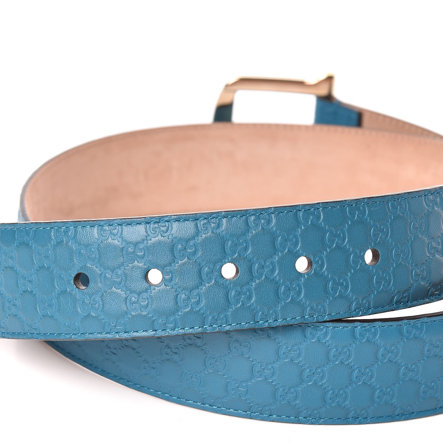 Gucci Soft Microguccissima Margaux Calfskin Belt 90 36 Deep Cobalt 4 of 6