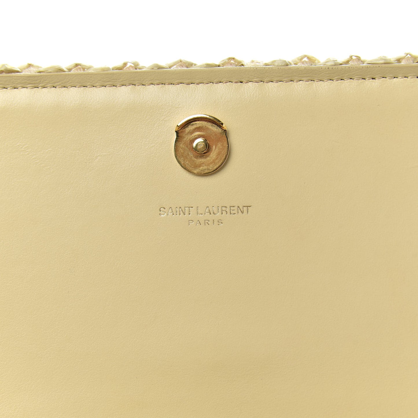 Raffia Medium Monogram Kate Satchel Naturale