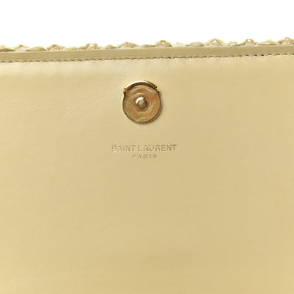 Saint Laurent Raffia Medium Monogram Kate Satchel Naturale 7 of 9