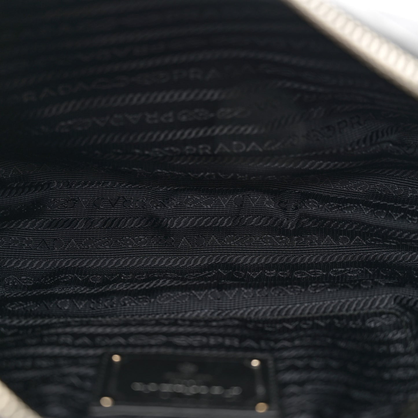 Tessuto Nylon Soft Calfskin Shoulder Bag Black