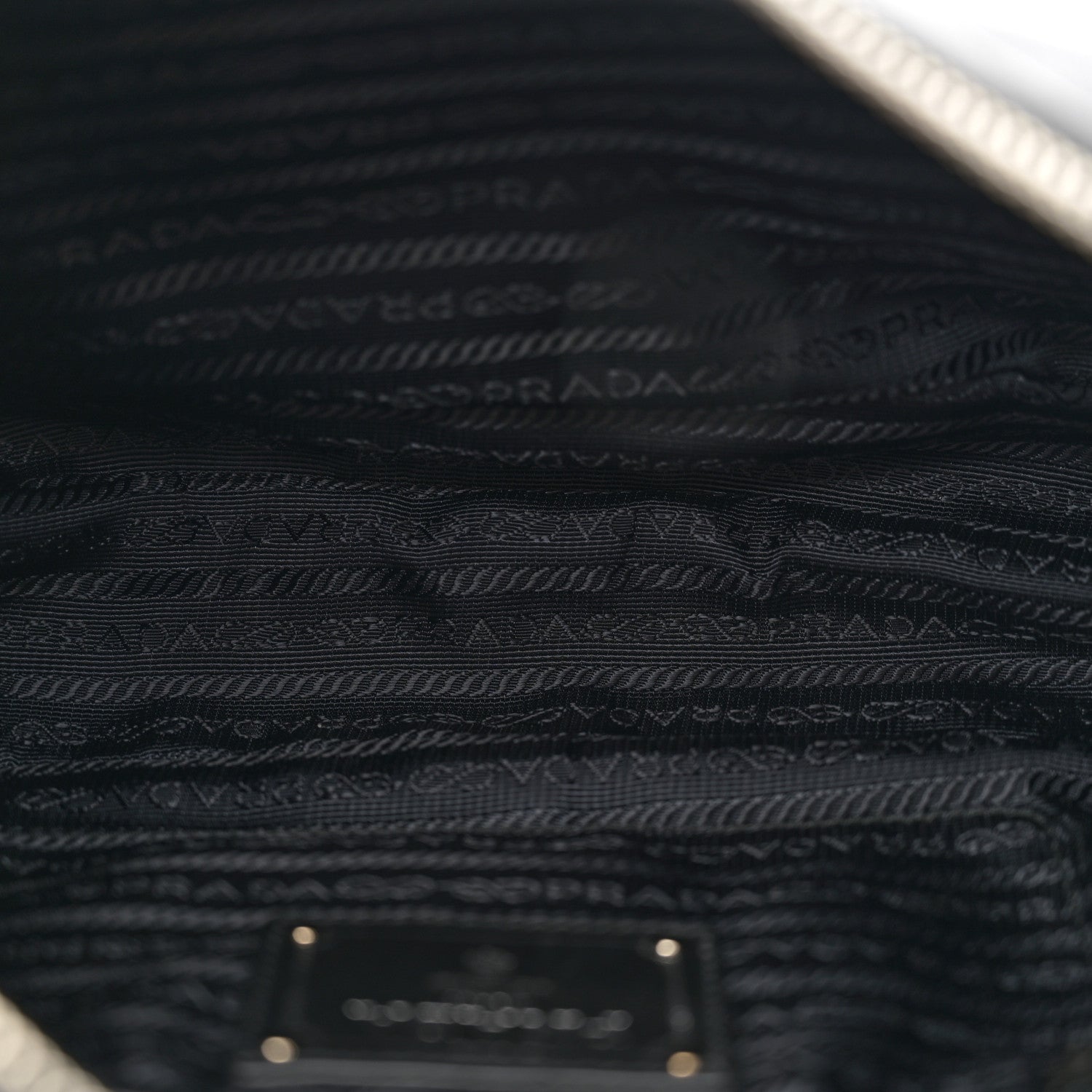 Prada Tessuto Nylon Soft Calfskin Shoulder Bag Black 5 of 9