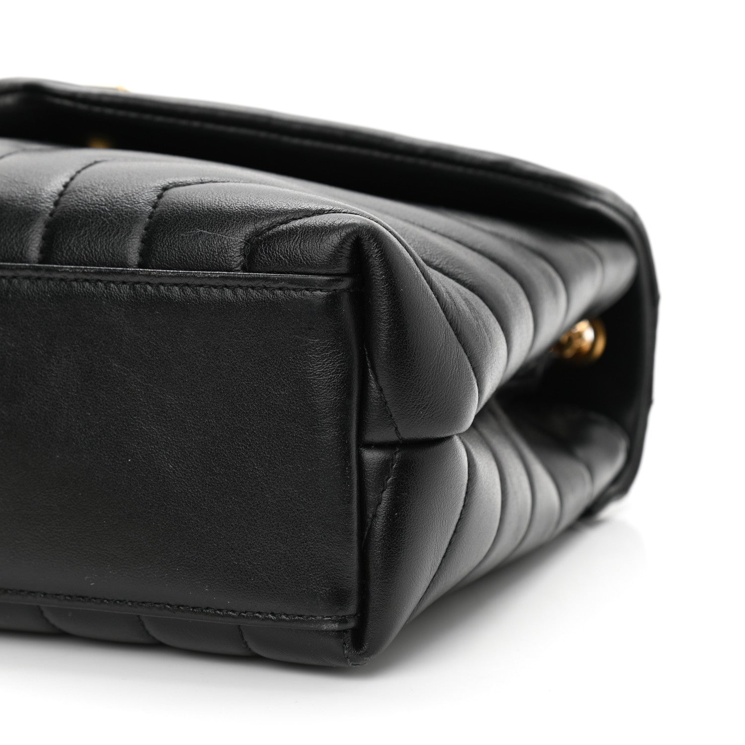 Saint Laurent Calfskin Y Quilted Monogram Small Loulou Chain Satchel Black 11 of 11