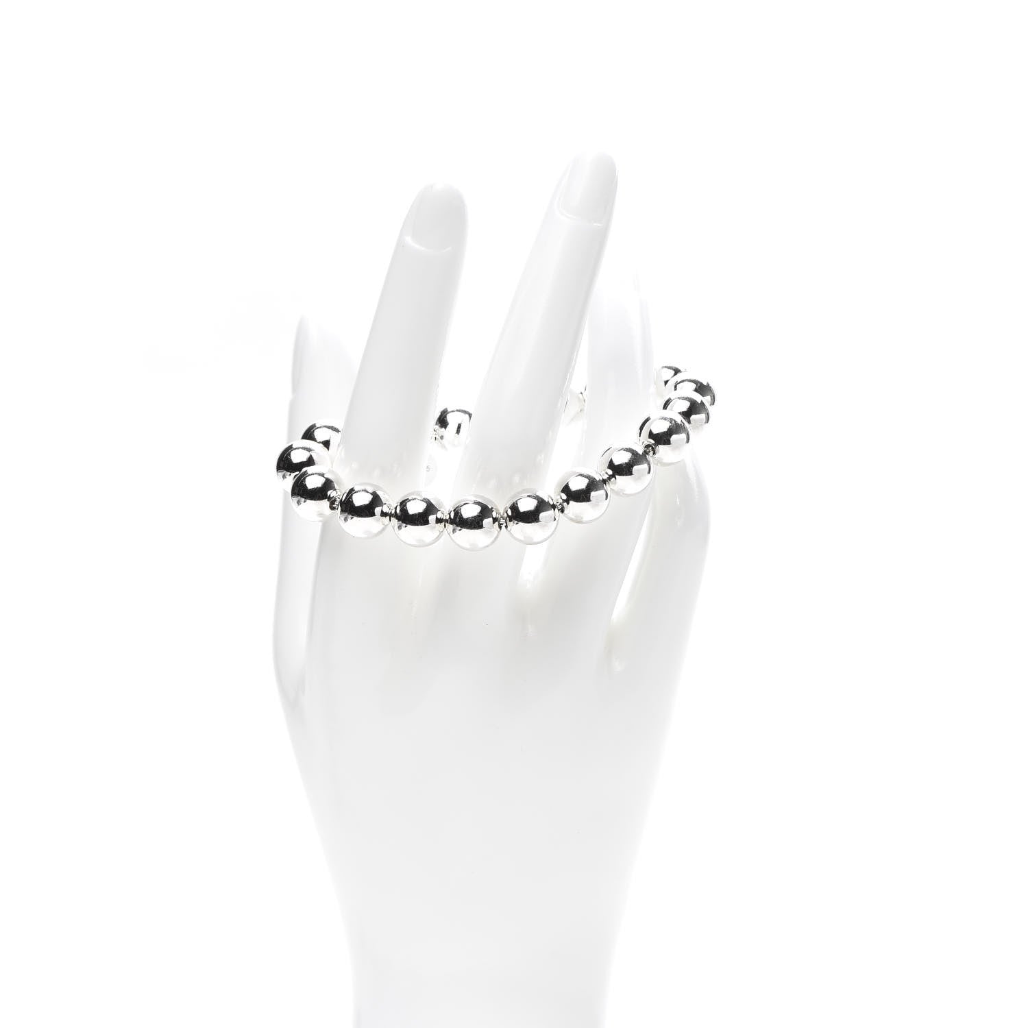Tiffany Sterling Silver 10mm HardWear Ball Bracelet 2 of 5