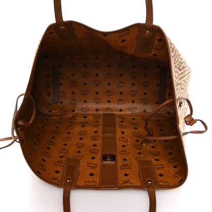 MCM Visetos Large Liz Reversible Shopper Tote Cognac 10 of 17