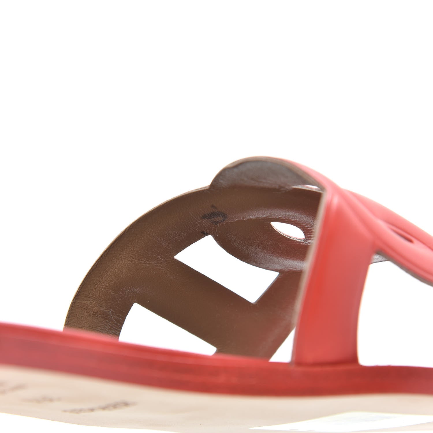 Hermes Calfskin Omaha Sandals 35.5 Pavot 8 of 9