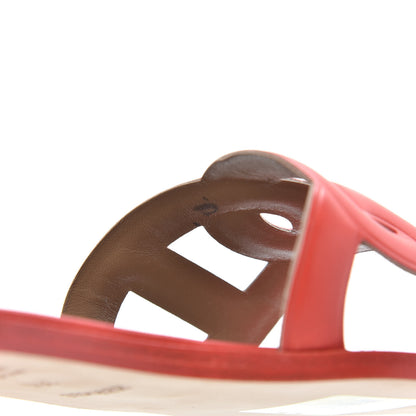 Hermes Calfskin Omaha Sandals 35.5 Pavot 8 of 9