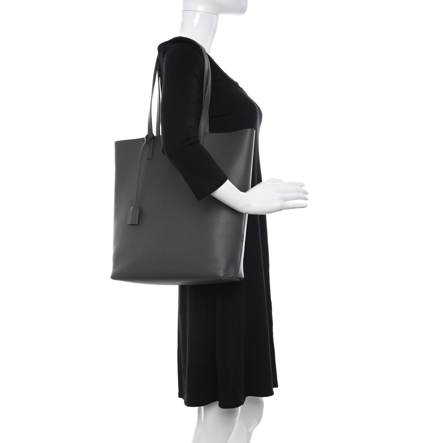 Calfskin North-South Shopping Tote Storm