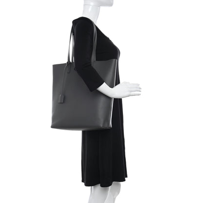 Saint Laurent Calfskin North-South Shopping Tote Storm 2 of 13