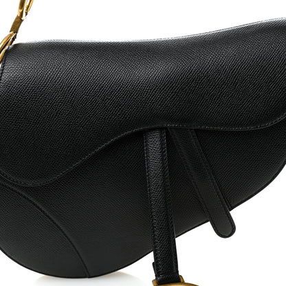 Christian Dior Grained Calfskin Saddle Bag Black 8 of 11
