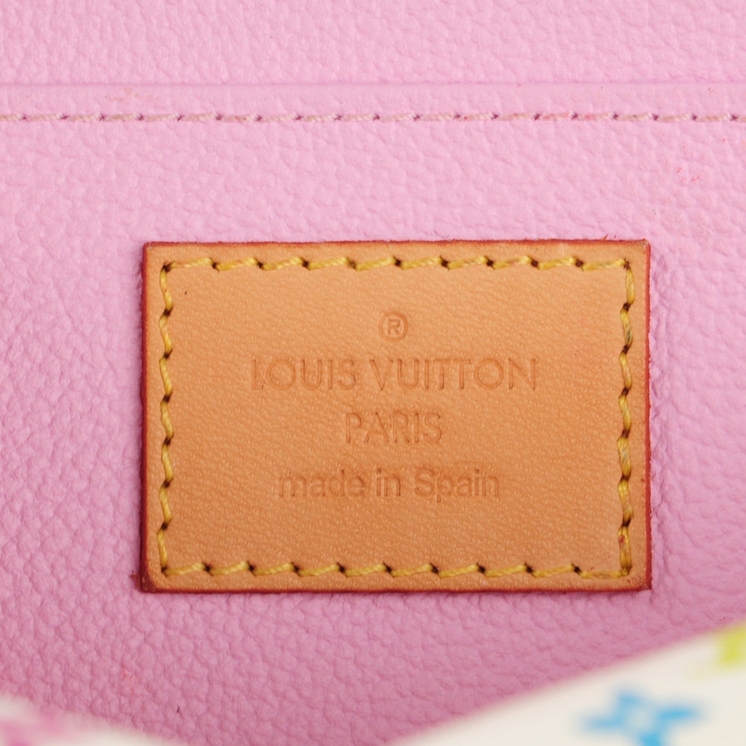 Louis Vuitton Monogram Multicolor Cosmetic Pouch White Litchi 6 of 7