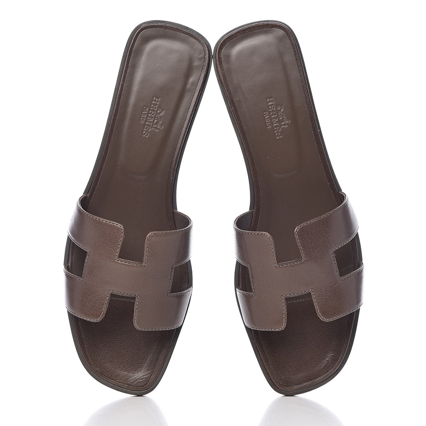 Goatskin Oran Sandals 41 Gris Galet