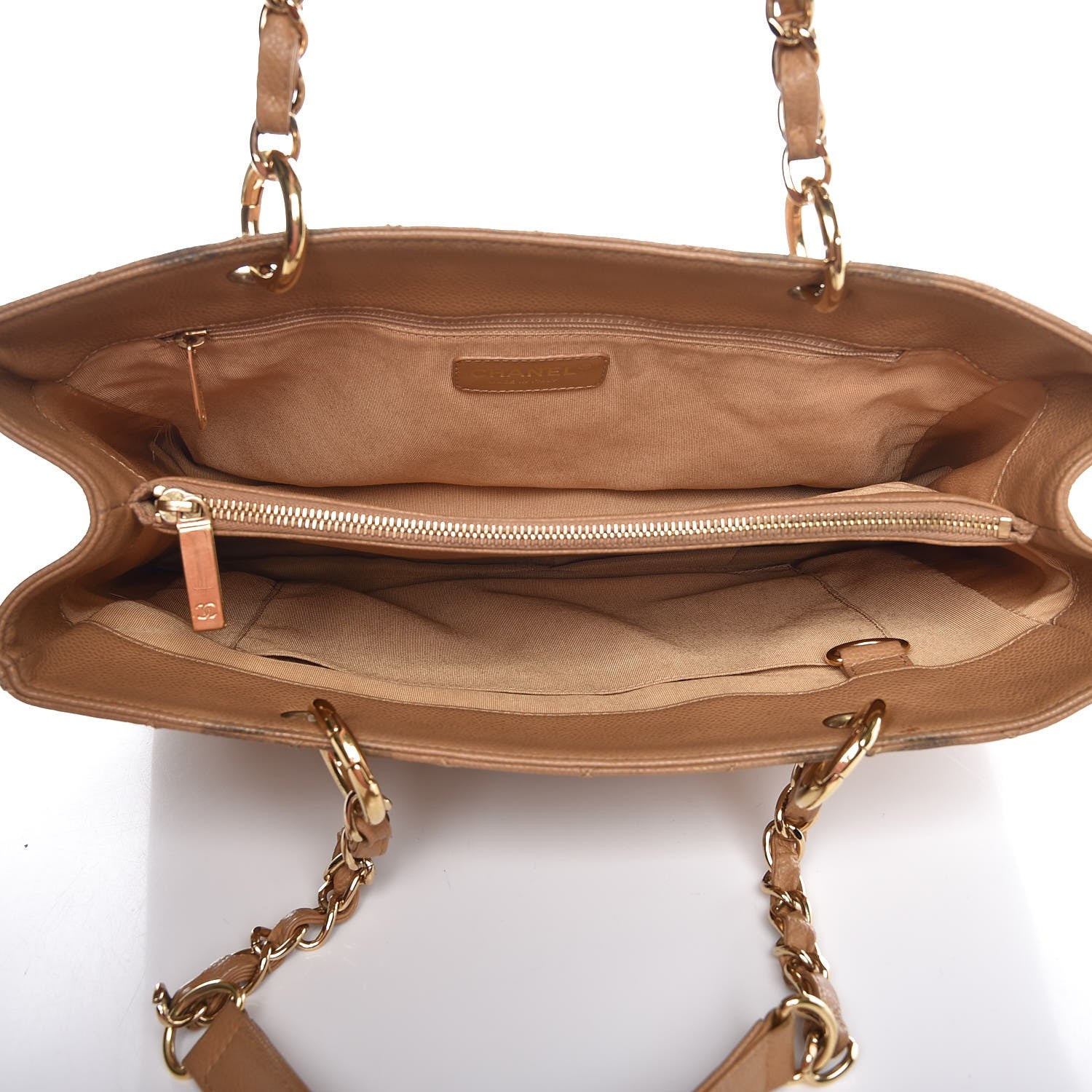 Chanel Caviar Quilted Grand Shopping Tote GST Beige 5 of 25