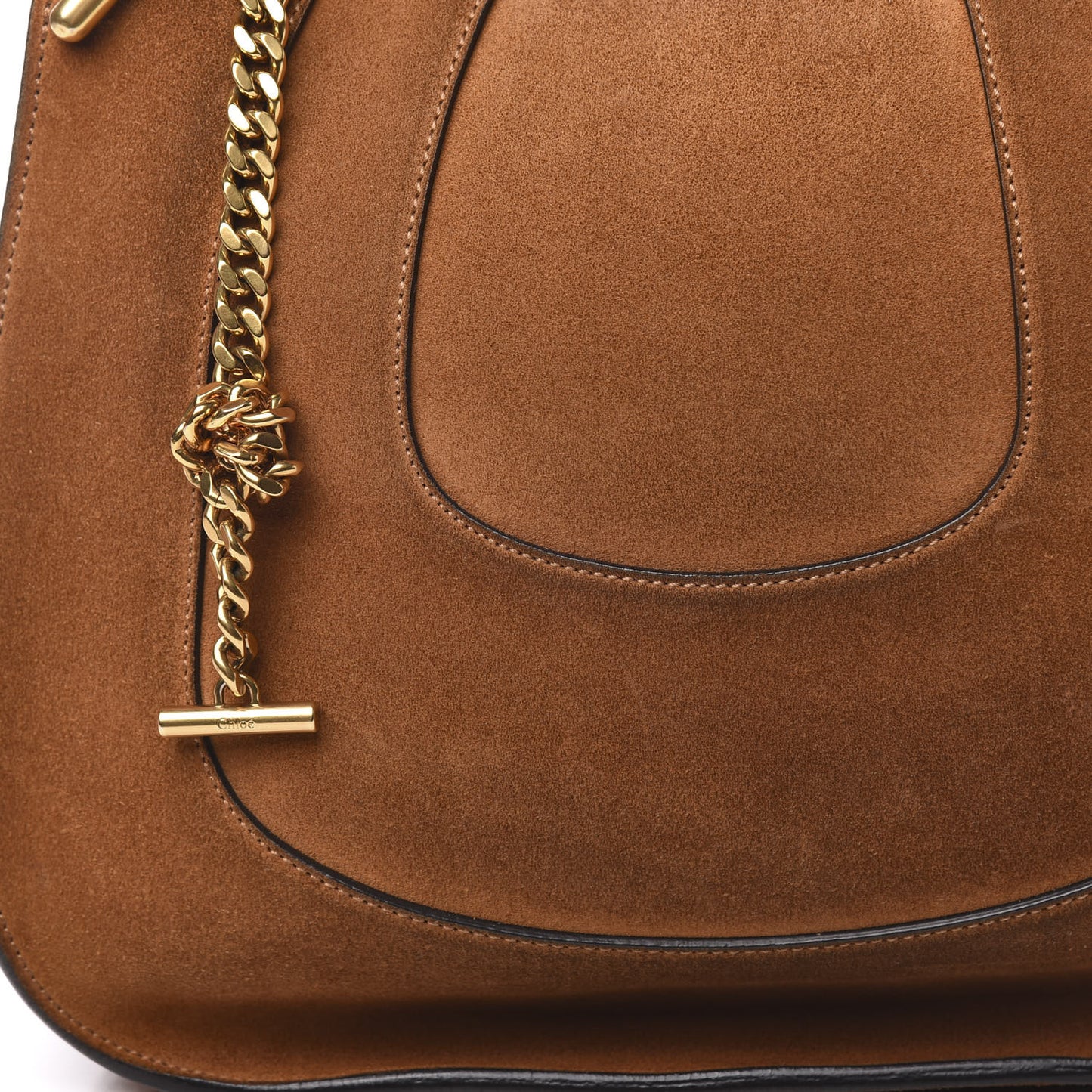 Suede Small Hayley Hobo Caramel