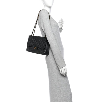 Chanel Caviar Quilted Jumbo Double Flap Black 2 of 10