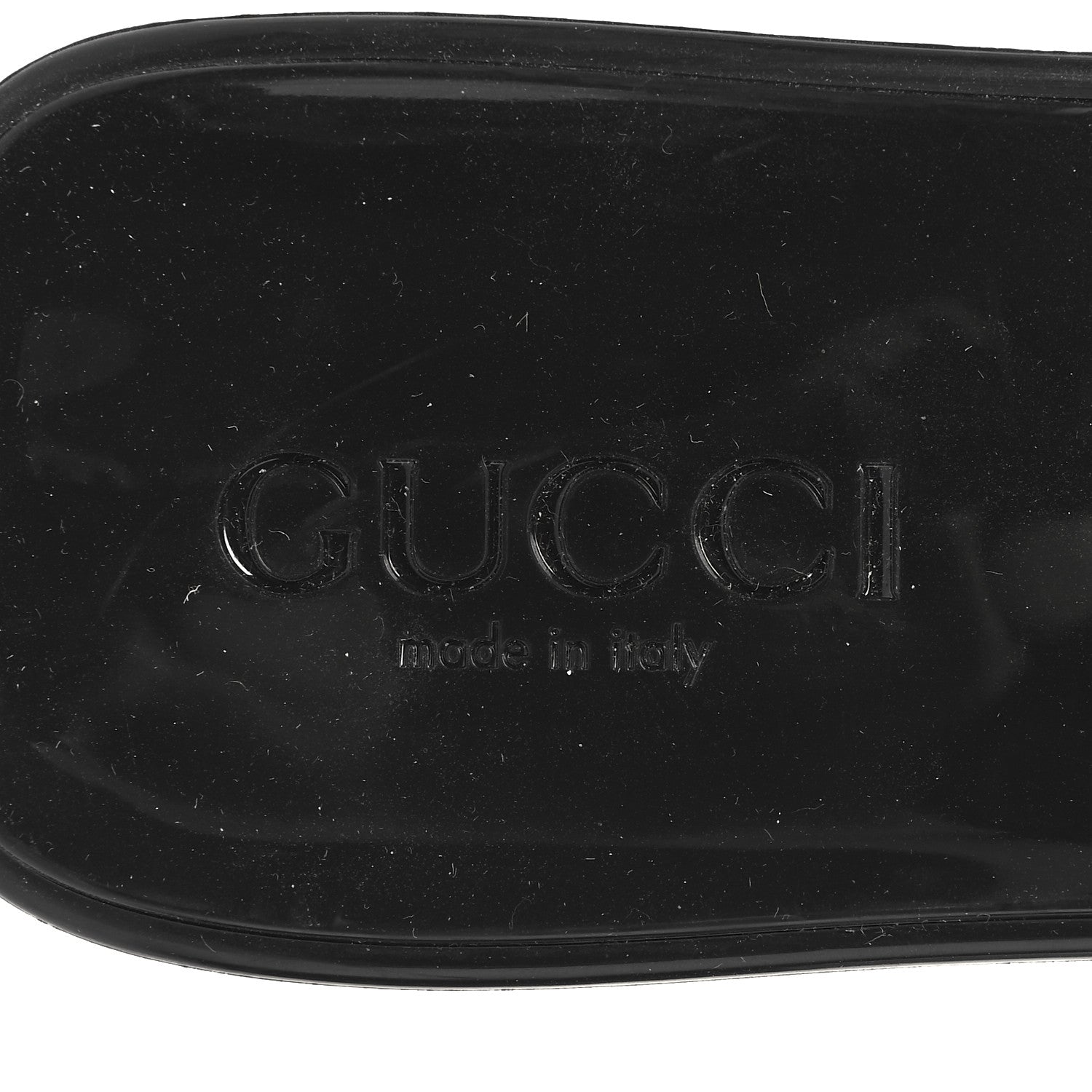 Gucci Rubber Gucci Logo Womens Platform 20/60mm Slide Sandals 37 Black 9 of 9