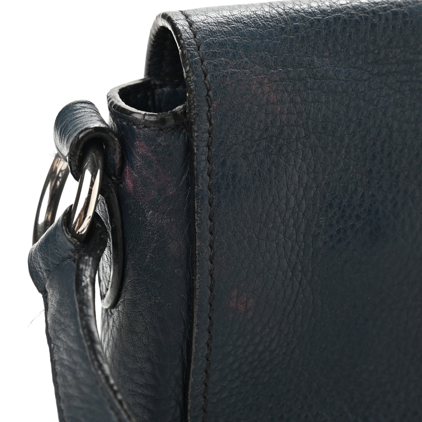 Vitello Phenix Madras Shoulder Bag Oltremare