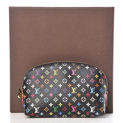 Louis Vuitton Monogram Multicolor Cosmetic Pouch Black Grenade 9 of 9
