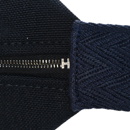 Hermes Canvas Large Bride-A-Brac Pouch Bleu Nuit 9 of 9