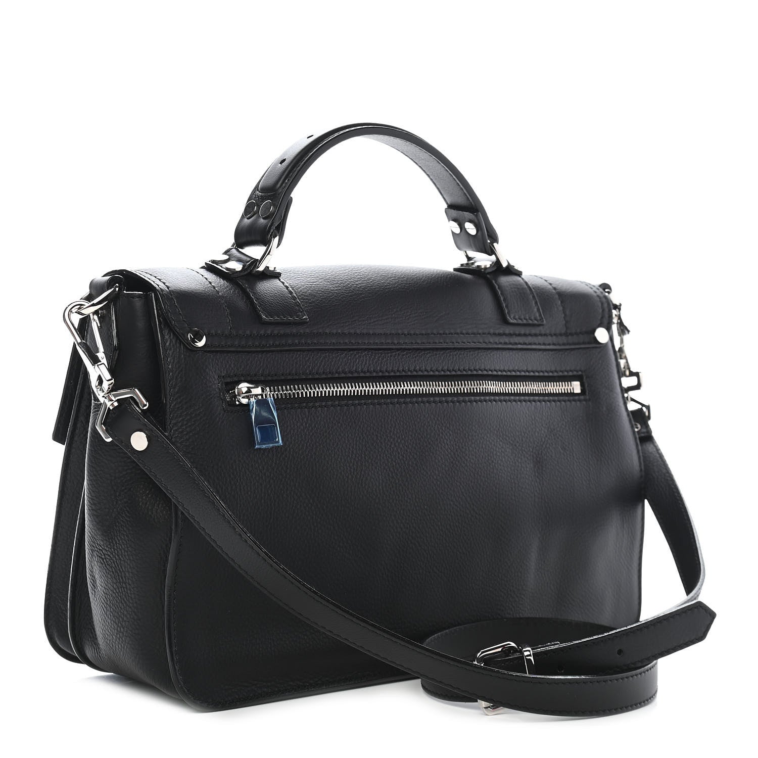 Proenza Schouler Soft Grainy Calfskin Medium PS1 Satchel Black 2 of 8