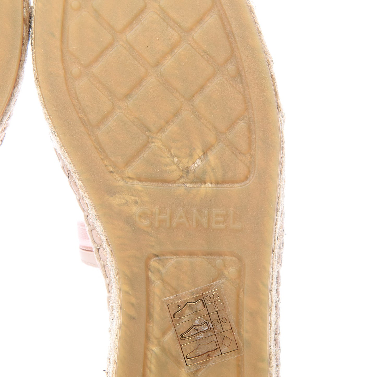 Mesh Grosgrain CC Espadrilles 36 Pink
