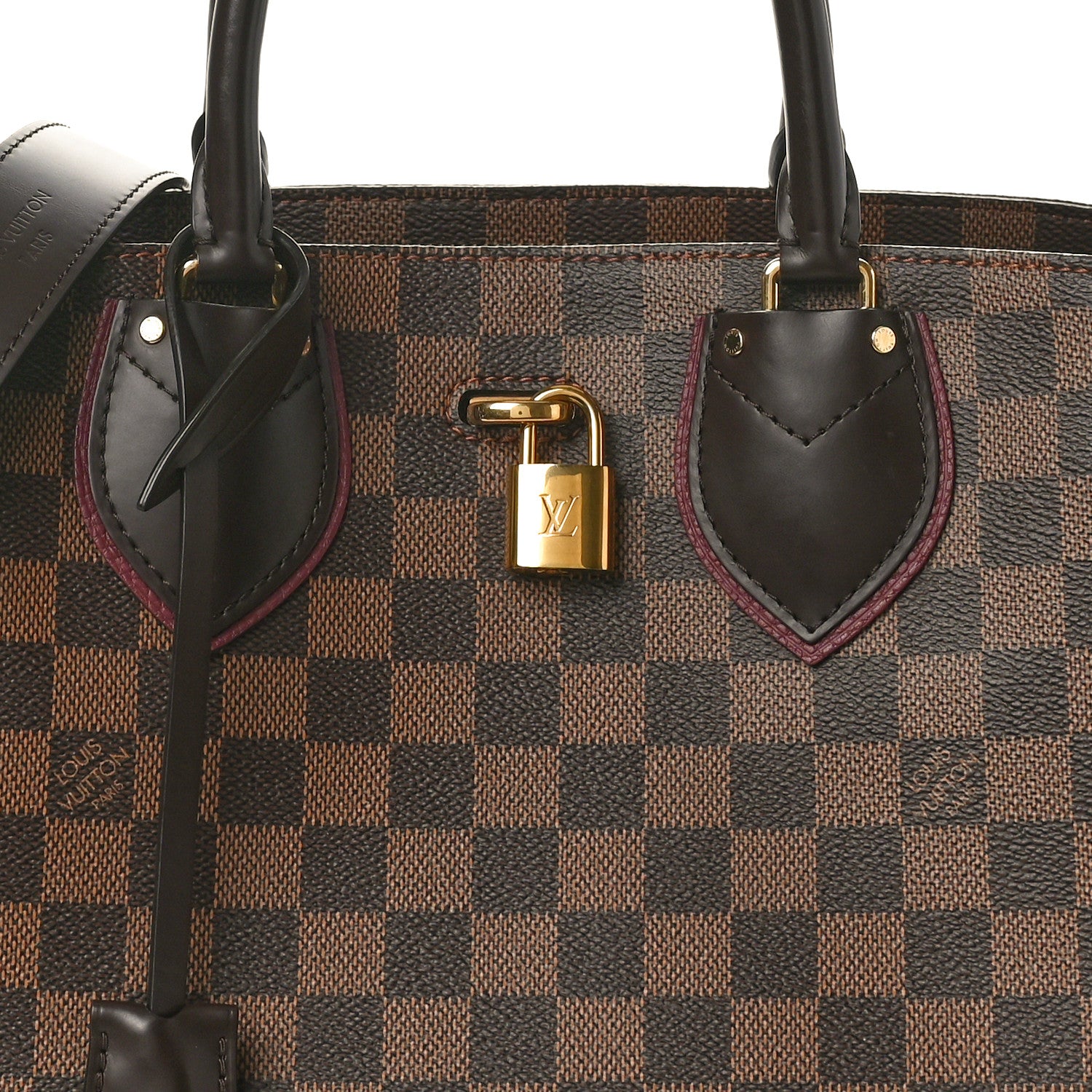 Louis Vuitton Cuir Taurillon Damier Ebene Normandy Bordeaux 7 of 9