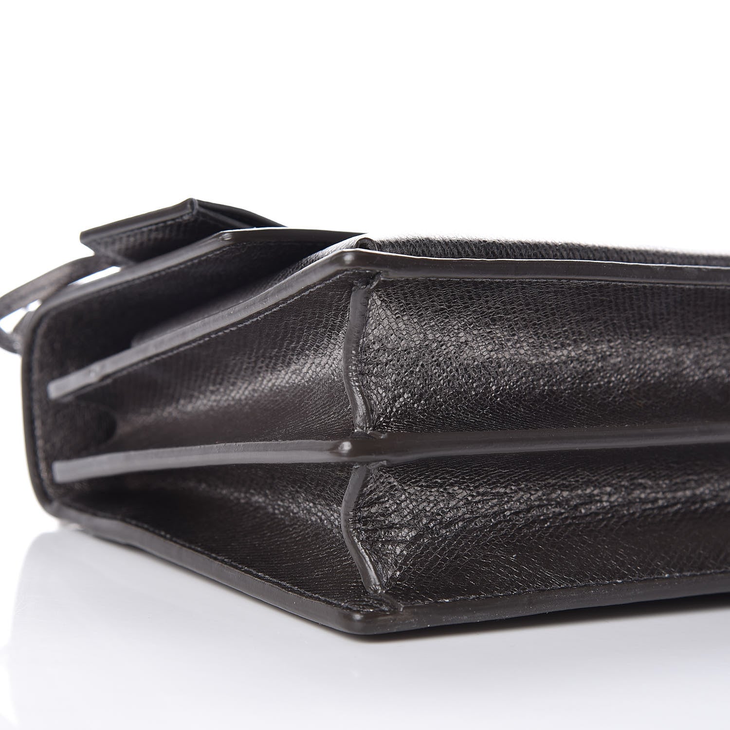 Saint Laurent Metallic Grained Calfskin Medium Monogram Sunset Dark Silver 5 of 12