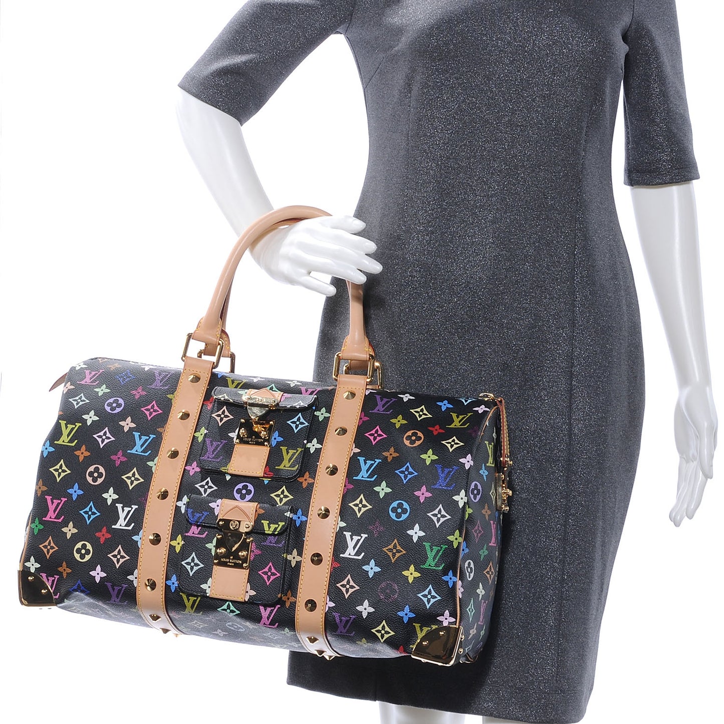 Monogram Multicolor Keepall 45 Black
