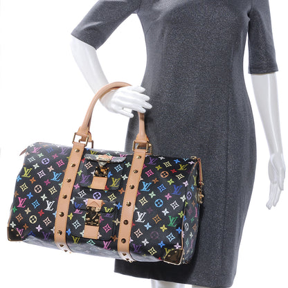 Louis Vuitton Monogram Multicolor Keepall 45 Black 2 of 7