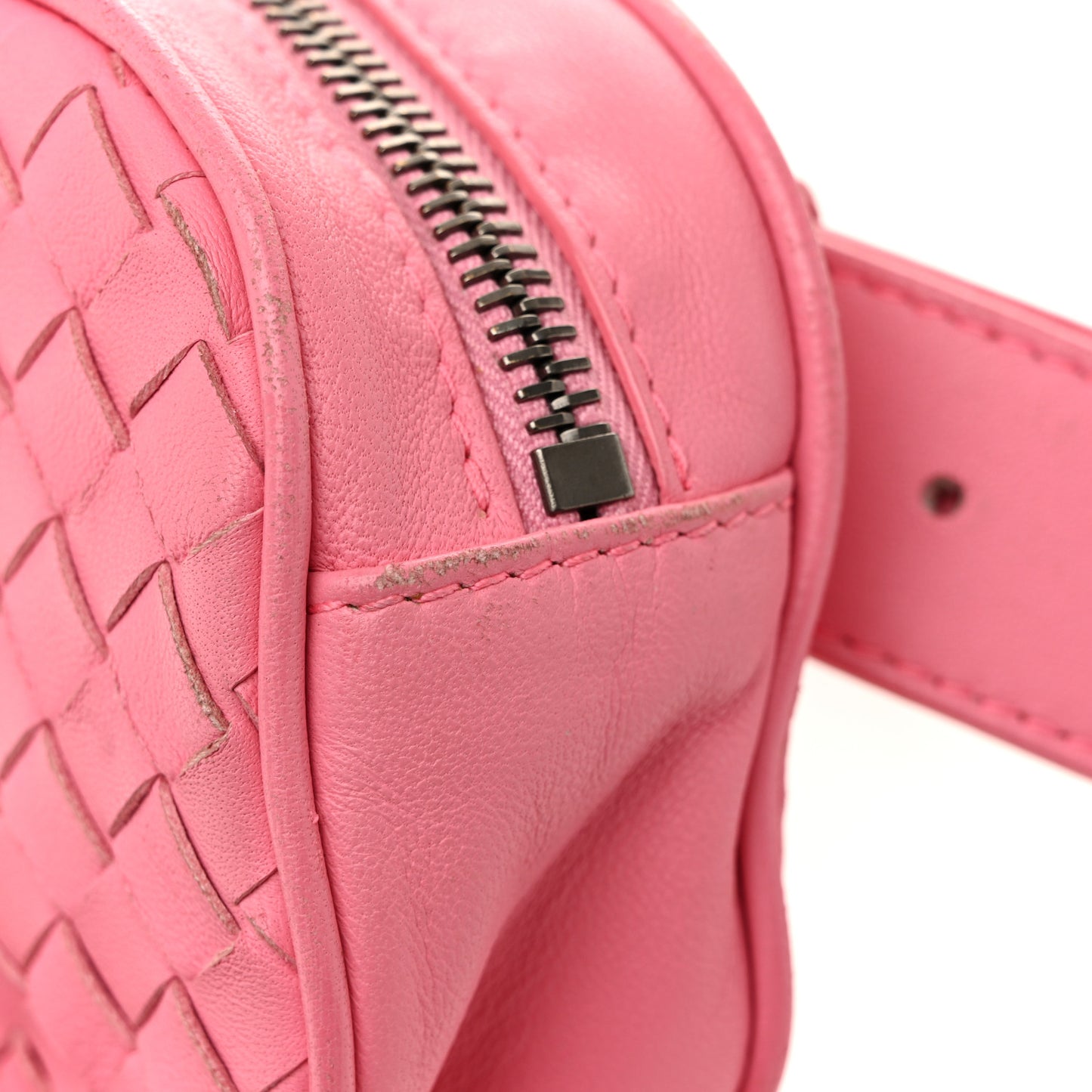 Nappa Intrecciato Belt Bag Pink