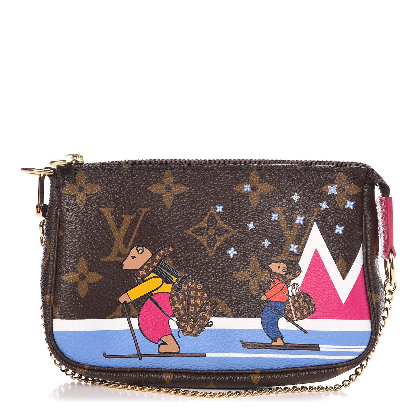 Monogram 2018 Christmas Animation Mini Bears Pochette Accessories