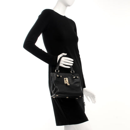 Valentino Garavani Alce Printed Calfskin Small Joylock Satchel Black 3 of 7