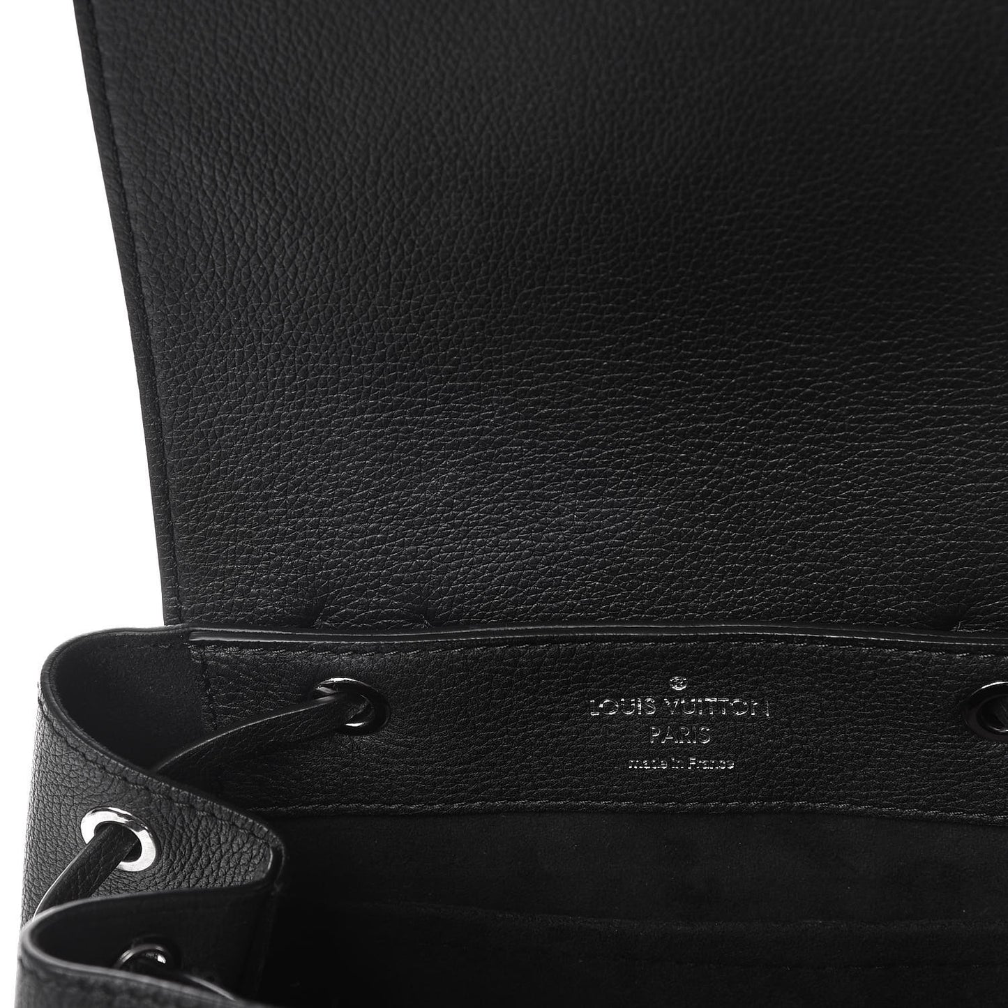 Calfskin Lockme Backpack Black