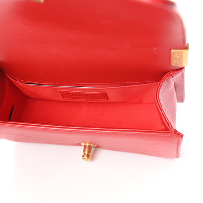 Chanel Lambskin Quilted Small Boy Flap Red 5 of 10