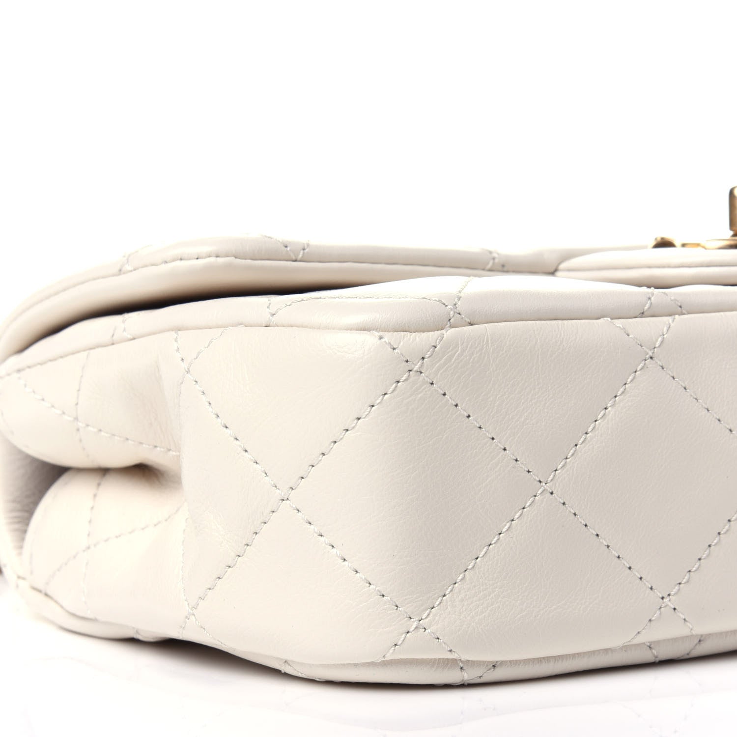 Chanel Calfskin Quilted Crystal Pearls Small Flap Bag White 7 of 11
