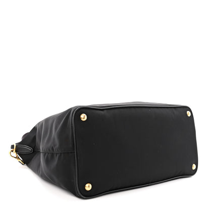 Prada Tessuto Nylon Saffiano Satchel Black 4 of 11