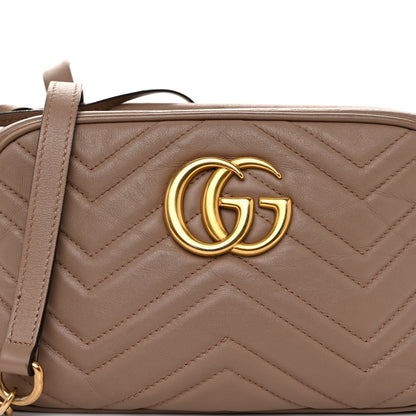 Gucci Calfskin Matelasse Small GG Marmont Chain Shoulder Bag Porcelain Rose 8 of 11