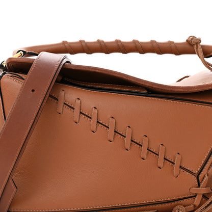 Loewe Calfskin Small Laced Puzzle Bag Tan 7 of 15