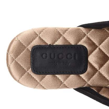 Gucci Velvet Crystal Snake Embroidered Womens Slippers 35 Black 8 of 10