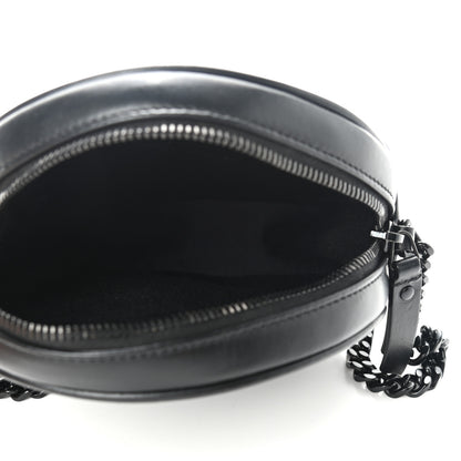 Saint Laurent Calfskin Matelasse Chevron Round Vinyle Camera Bag Black 5 of 9