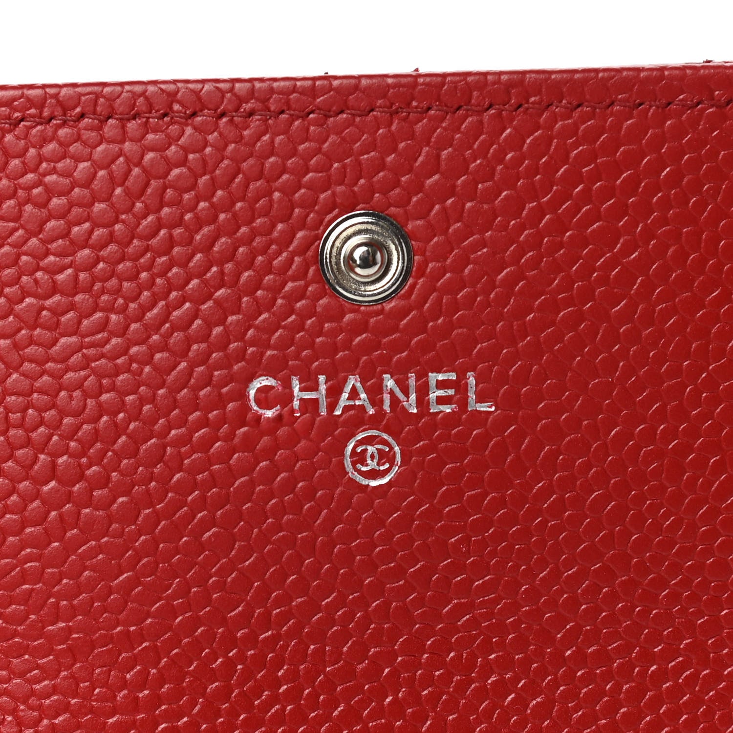 Chanel Caviar Quilted Large Gusset Flap Wallet Red 6 of 8