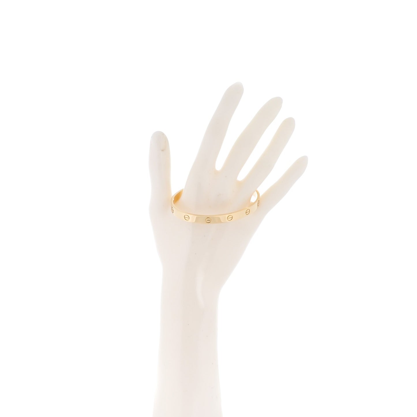 18K Yellow Gold LOVE Cuff Bracelet 19