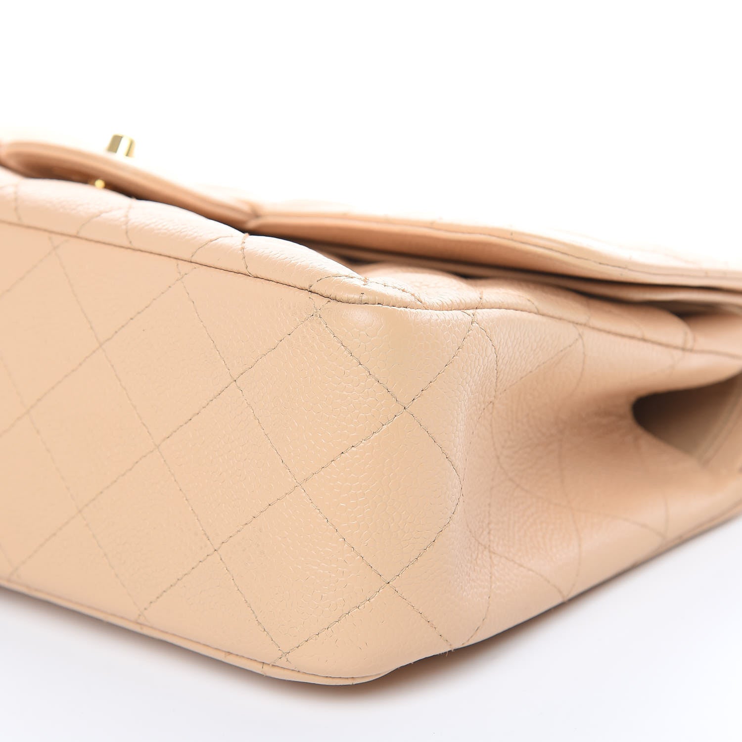 Chanel Caviar Quilted Jumbo Double Flap Beige Clair 9 of 18