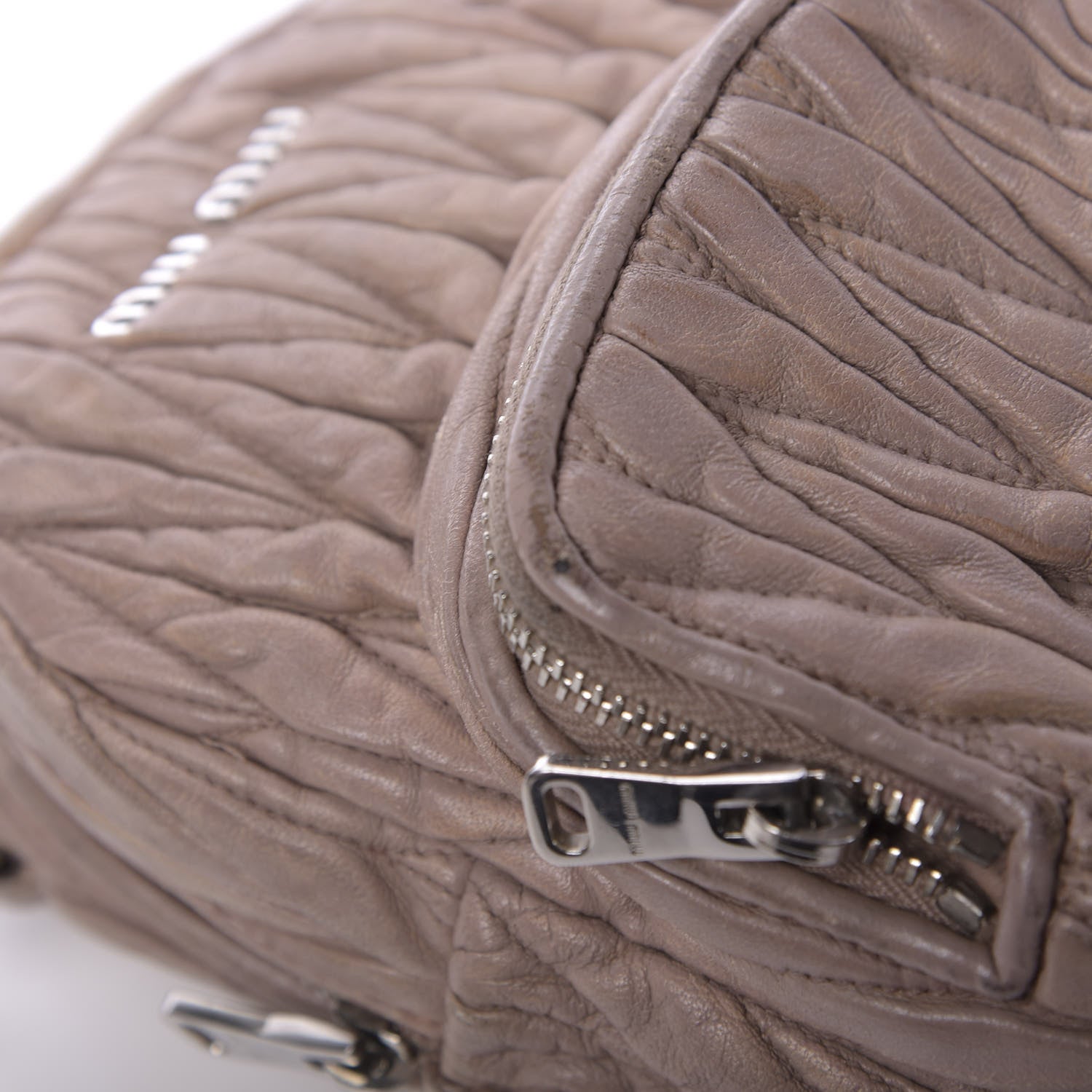 Miu Miu Nappa Matelasse Mini Backpack Cipria 13 of 15