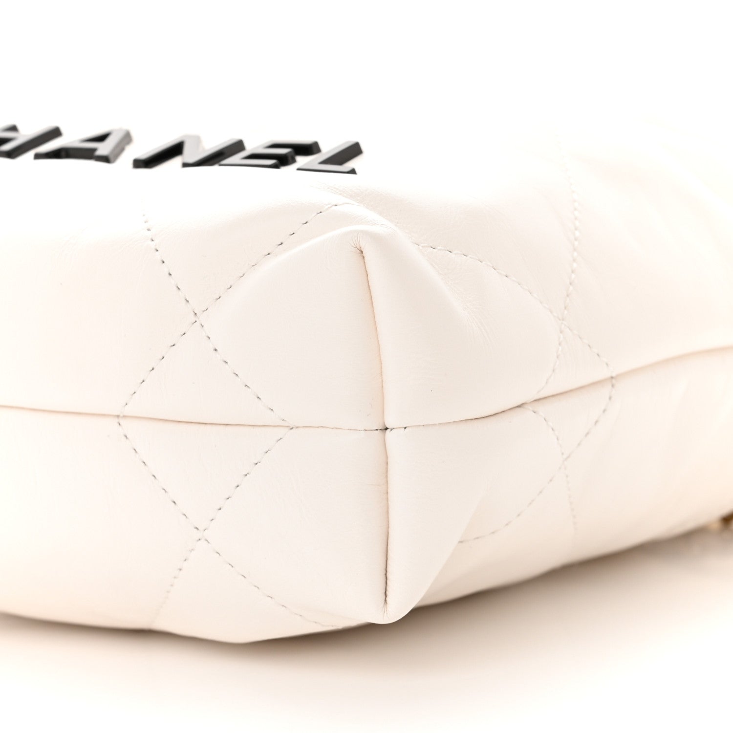 Chanel Shiny Calfskin Quilted Mini Chanel 22 White Black 10 of 11