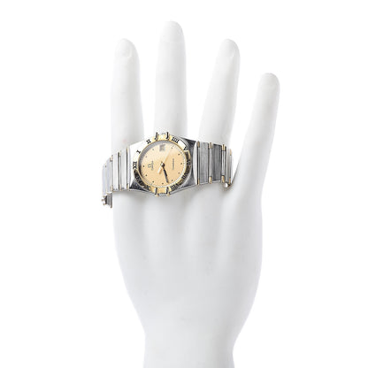 Omega Stainless Steel 18K Yellow Gold 33mm Constellation Quartz Watch Champagne 796.1180 2 of 7