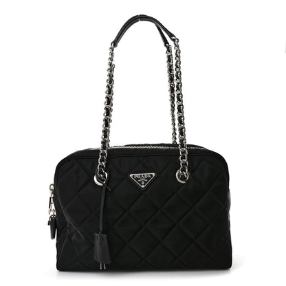 Prada Nylon Tessuto Impuntu Quilted Shoulder Bag Black 1 of 10
