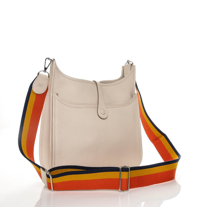 Hermes Taurillon Clemence Amazone Evelyne III PM Craie 3 of 7