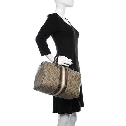 Gucci GG Plus Monogram Web Medium Joy Boston Dark Brown 2 of 17