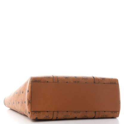 MCM Visetos Toni Shopper Tote Cognac 4 of 9